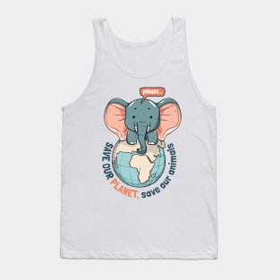 Save our planet, save our animals Tank Top